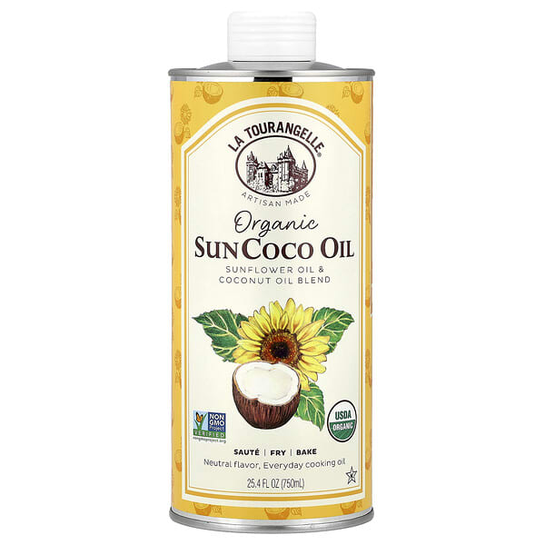lat00526_v_37.jpg SunCoco, органическая смесь подсолнечного и кокосового масел, 750 мл — La Tourangelle