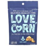 Love Corn, Обжаренная кукуруза премиального качества, морская соль, 45 г (1,6 унции)