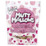 Mutt Mallows®, лакомства для собак, клубничный смузи™, 141,74 г (5 унций) — Lazy Dog Cookie