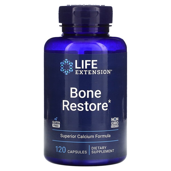 lex01031_v_8.jpg Bone Restore, витамин V2, 120 капсул — Life Extension