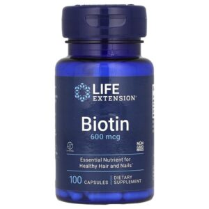 биотин, 600 мкг, 100 капсул — Life Extension