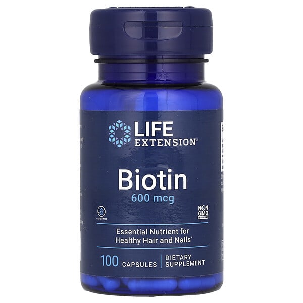lex10210_v_90.jpg биотин, 600 мкг, 100 капсул — Life Extension