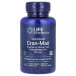Optimized Cran-Max, концентрат из цельных ягод клюквы с Ellirose, 60 вегетарианских капсул — Life Extension
