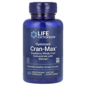 Optimized Cran-Max, концентрат из цельных ягод клюквы с Ellirose, 60 вегетарианских капсул — Life Extension