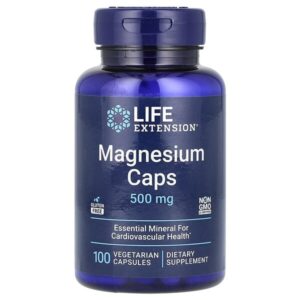 Магний в капсулах, 500 мг, 100 вегетарианских капсул — Life Extension