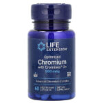 оптимизированный хром с Crominex 3+, 500 мкг, 60 вегетарианских капсул — Life Extension