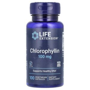 Хлорофиллин, 100 мг, 100 вегетарианских капсул — Life Extension