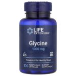 глицин, 1000 мг, 100 вегетарианских капсул — Life Extension