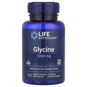глицин, 1000 мг, 100 вегетарианских капсул — Life Extension