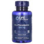 D, L-фенилаланин, 500 мг, 100 вегетарианских капсул — Life Extension