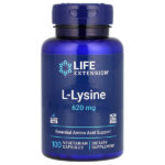 L-лизин, 620 мг, 100 растительных капсул — Life Extension