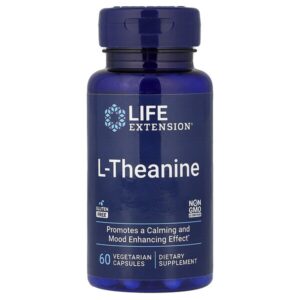 L-теанин, 60 вегетарианских капсул (100 мг в 1 капсуле) — Life Extension