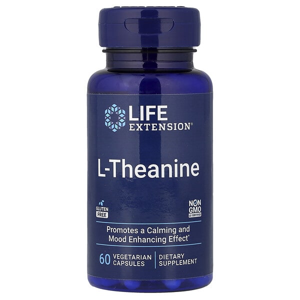 lex16836_v_156.jpg L-теанин, 60 вегетарианских капсул (100 мг в 1 капсуле) — Life Extension