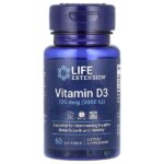 витамин D3, 125 мкг (5000 МЕ), 60 капсул — Life Extension