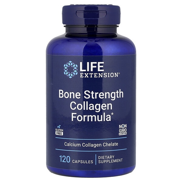 lex17251_v_118.jpg Bone Strength, добавка с коллагеном для укрепления костей, 120 капсул — Life Extension