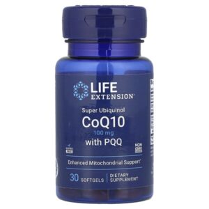 суперубихинол коэнзим Q10 с пирролохинолинхиноном (PQQ), 100 мг, 30 капсул — Life Extension