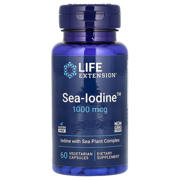 lex17406_v_165.jpg Sea-Iodine, 1000 мкг, 60 вегетарианских капсул — Life Extension