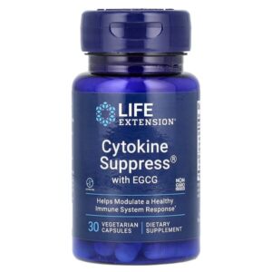 Cytokine Suppress® с EGCG, 30 вегетарианских капсул — Life Extension