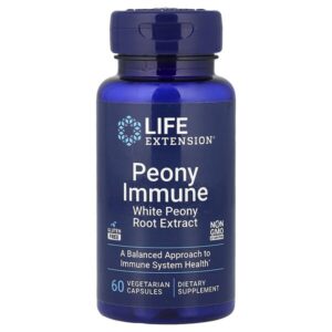 пион для иммунитета, 60 вегетарианских капсул (600 мг в 1 капсуле) — Life Extension