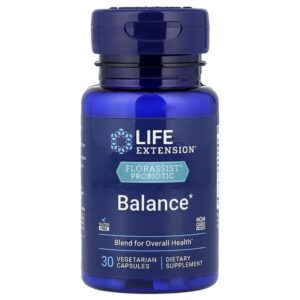 FLORASSIST® PROBIOTIC, баланс, 30 вегетарианских капсул — Life Extension