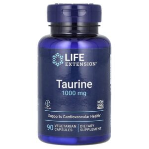 Таурин, 1000 мг, 90 вегетарианских капсул — Life Extension