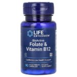 биоактивные фолат и витамин B12, 90 вегетарианских капсул — Life Extension