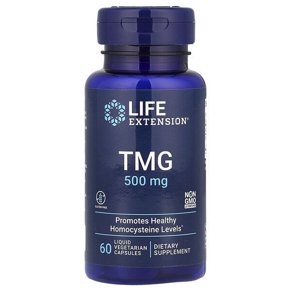 lex18596_v_117.jpg ТМГ, 500 мг, 60 вегетарианских капсул с жидкостью — Life Extension