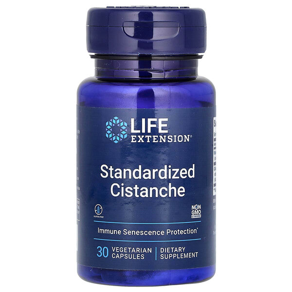 lex19063_v_57.jpg Стандартизированный цистанхе, 30 вегетарианских капсул — Life Extension