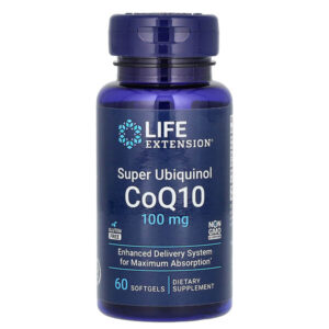 Super Ubiquinol CoQ10 with Enhanced Mitochondrial Support, 100 мг, 60 мягких желатиновых капсул — Life Extension