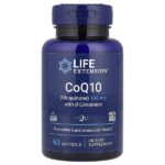 Super-Absorbable CoQ10, суперусваиваемый коэнзим Q10 (убихинон) с d-лимоненом, 100 мг, 60 капсул — Life Extension