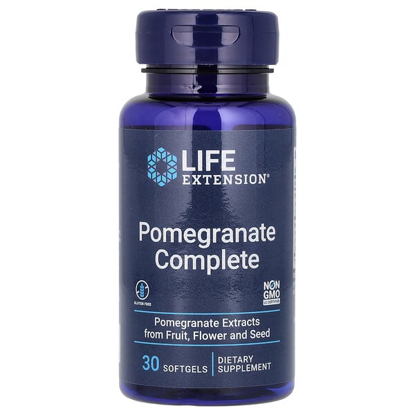 lex19533_v_85.jpg Pomegranate Complete, гранатовый комплекс, 30 капсул — Life Extension