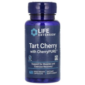 вишня с CherryPURE, 60 вегетарианских капсул (480 мг в 1 капсуле) — Life Extension