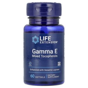 Гамма E Смешанные Токоферолы, 60 Мягких Желатиновых Капсул — Life Extension