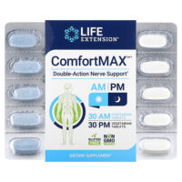 ComfortMAX, поддержка нервной системы двойного действия, для приема утром и вечером, 60 вегетарианских таблеток — Life Extension