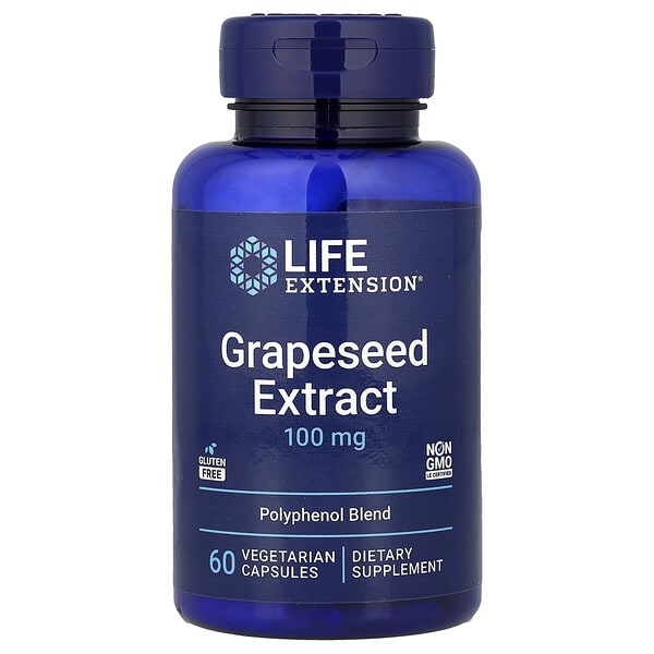 lex22116_v_87.jpg экстракт виноградных косточек, 60 вегетарианских капсул — Life Extension