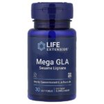 Mega GLA, добавка с ГЛК и кунжутными лигнанами, 30 мягких таблеток — Life Extension