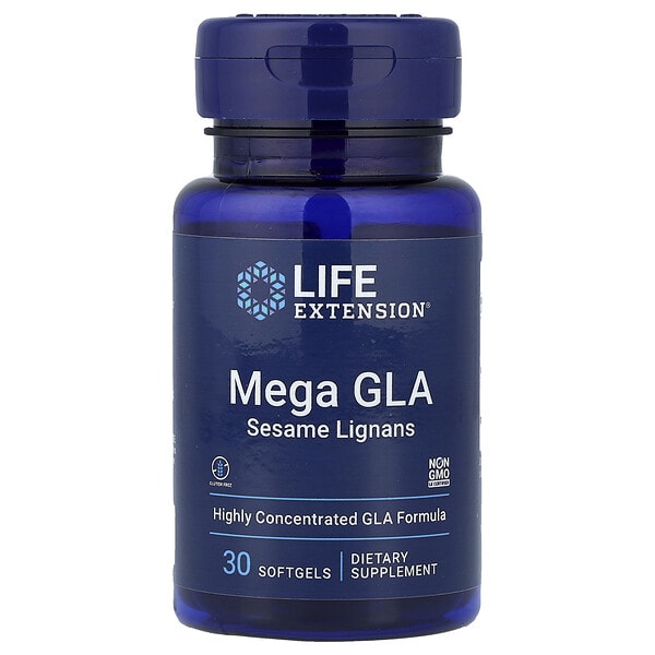 lex22183_v_86.jpg Mega GLA, добавка с ГЛК и кунжутными лигнанами, 30 мягких таблеток — Life Extension