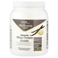 Wellness Code®, улучшенный изолят сывороточного протеина, со вкусом ванили, 454 г (1 фунт) — Life Extension
