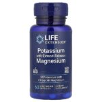 калий с магнием пролонгированного действия, 60 вегетарианских капсул — Life Extension