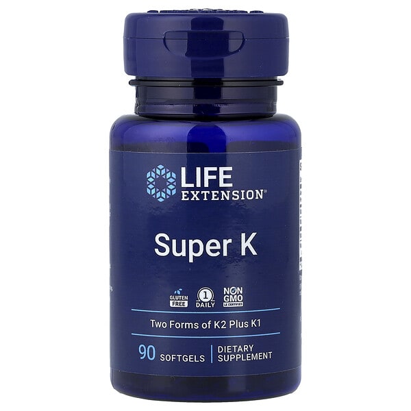 lex23343_v_98.jpg Super K, витамин K, 90 капсул — Life Extension