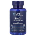 NAD + Cell Regenerator и ресвератрол, никотинамид рибозид NIAGEN, 30 вегетарианских капсул — Life Extension