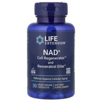 NAD + Cell Regenerator и ресвератрол, никотинамид рибозид NIAGEN, 30 вегетарианских капсул — Life Extension