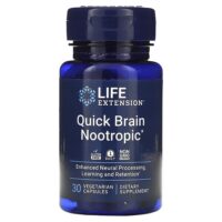 Quick Brain, ноотропный препарат, 30 вегетарианских капсул — Life Extension