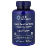 Bone Restore Elite, добавка с кальцием и суперэффективным витамином K2, 120 капсул — Life Extension