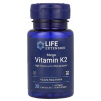 Мега витамин K2, 45000 мкг, 30 капсул — Life Extension