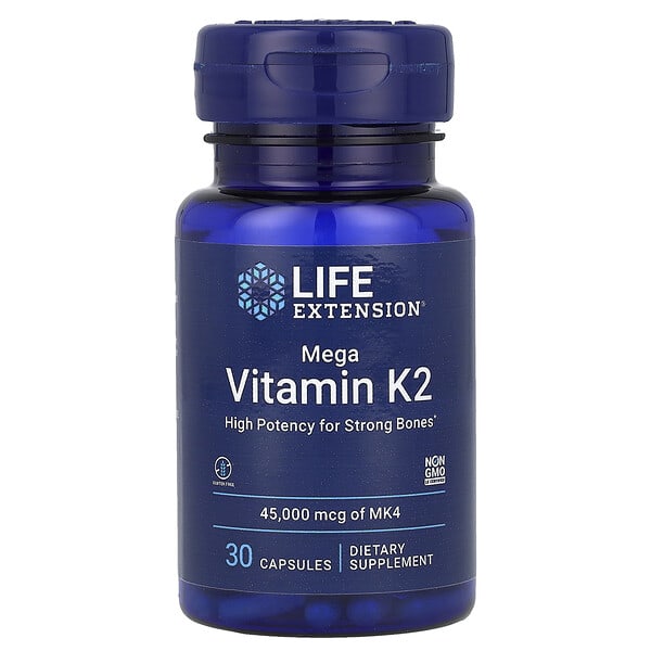 lex24173_v_24.jpg Мега витамин K2, 45000 мкг, 30 капсул — Life Extension