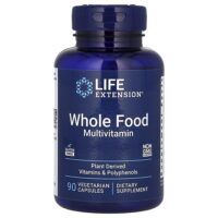 мультивитамины из цельных продуктов, 90 вегетарианских капсул — Life Extension