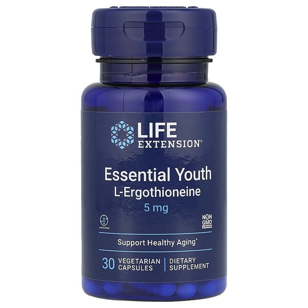 lex24313_v_24.jpg Essential Youth L-эрготионеин, 5 мг, 30 вегетарианских капсул — Life Extension