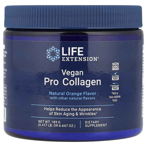 lex25283_v_24.jpg Vegan Pro Collagen, натуральный апельсин, 189 г (6,667 унции) — Life Extension
