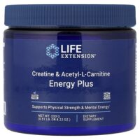 креатин и ацетил-L-карнитин, Energy Plus, 233 г (0,51 фунта) — Life Extension